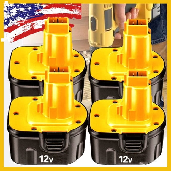 4Pack 12V 3.6Ah Ni-Mh Battery for Dewalt DW9071 DW9072 DC9071 DE9037 DE9071 DE9072 DE9074 DE9075