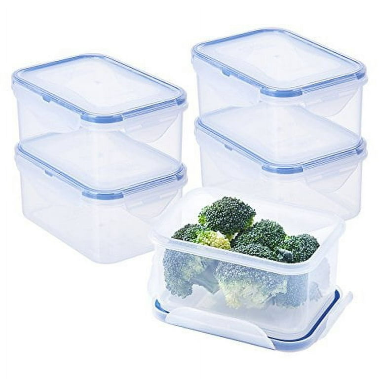 4Pack] 17oz Airtight Food Storage Container, Small Meal Prep Containers  with Locking Lids, BPA-Free Plastic Bento Lunch Boxes, Microwave, Freezer  and Dishwasher Safe 