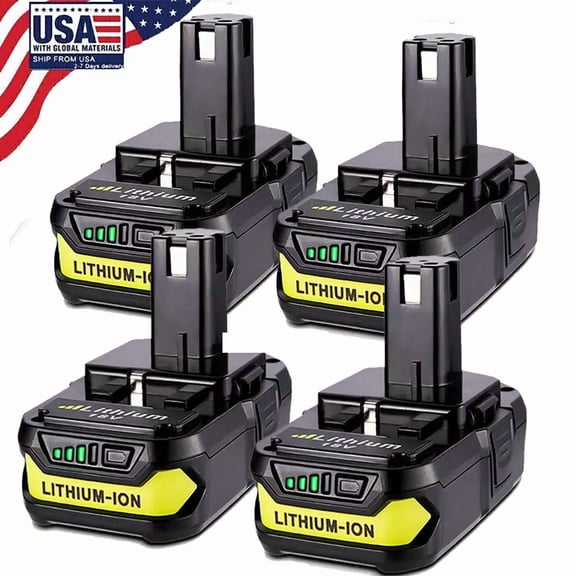 4Pack 18V 3600mAh Battery Replacement for Ryobi 18Volt Battery Lithium-ion P108 P102