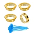 thumbnail image 1 of 4Pack 2" (50mm) ABS Plastic Cable Hole Cover with Cable Ties, Gold, 1 of 7