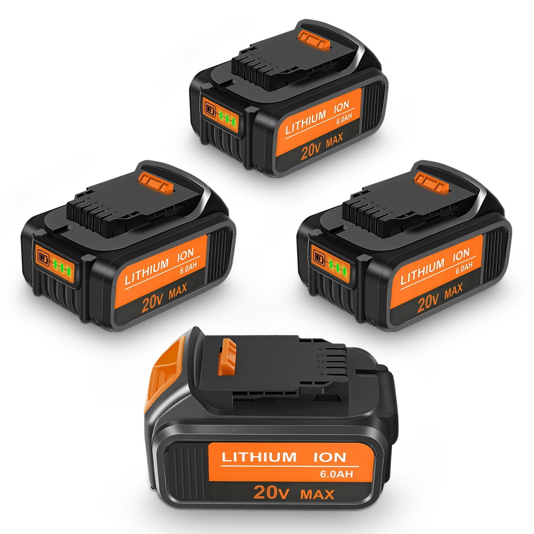 2Pack 6.0Ah 20V Replacement Battery for V20 Craftsman 20V Battery MAX CMCB204 CMCB202 CMCB201 CMCD700C1 CMCS500B (All of V20 Cordless Tool