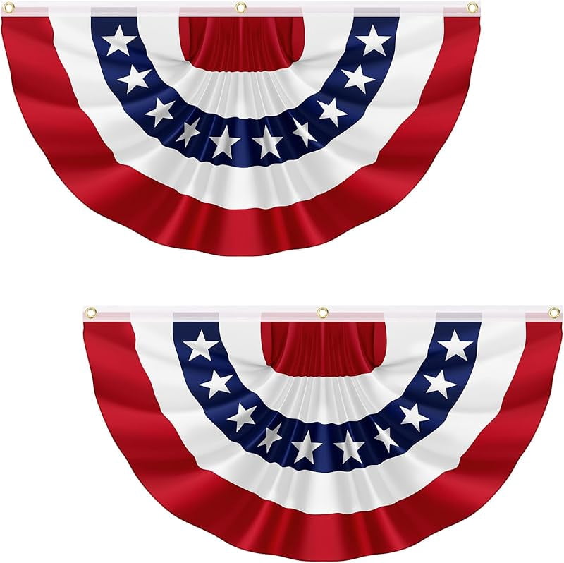 A Folded American Flag on a Red, White, and Blue Background Stock Image