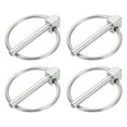 thumbnail image 1 of 4Pack 3/16" x 1-3/8" Linch Pin with Ring, Stainless Steel Round Linch Pins, Silver, 1 of 7