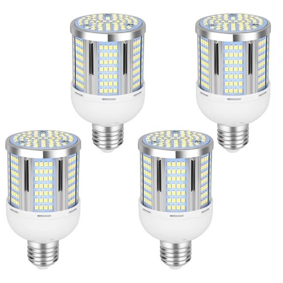4Pack 30W LED Corn Light Bulb 3000 Lumen Led Corn Bulb 3000K Warm White E26/E27 Base LED Light Bulb for Home Garage Lighting Garage Backyard Office Household