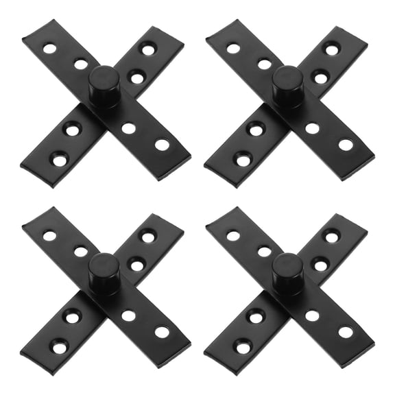 4Pack 360 Degree Rotating Pivot Hinges, 95 x 18.5mm Concealed Hinge, Black