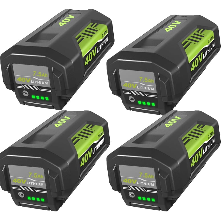 4Pack 40v Upgraded 7500mAh OP4026A Replacement for Ryobi 40V Battery 7.5Ah Compatible with Ryobi 40 Volt Battery Lithium OP4040 OP40201 OP4050A OP4015 OP40261 OP4030 OP40401 OP4060 Power Tools