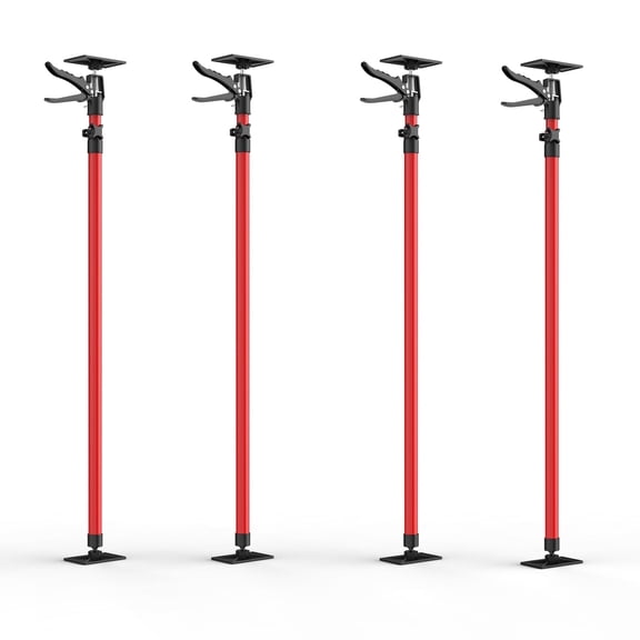 4Pack 45.27''-114'' Adjustable Telescopic Support Rods Tools, Home Improvement Tool, Supports Up to 176 LBS, Non-Slip Design for Cabinets, Drywall, Stairs & Patios.