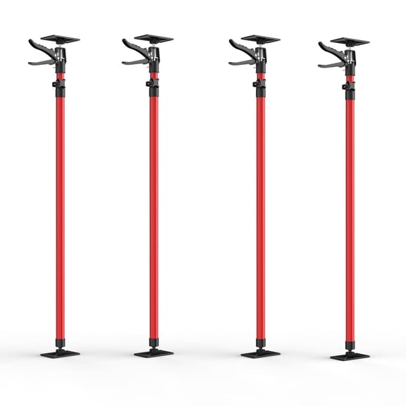 4Pack 45.27''-114'' Adjustable Telescopic Support Rods Tools, Home Improvement Tool, Supports Up to 176 LBS, Non-Slip Design for Cabinets, Drywall, Stairs & Patios.