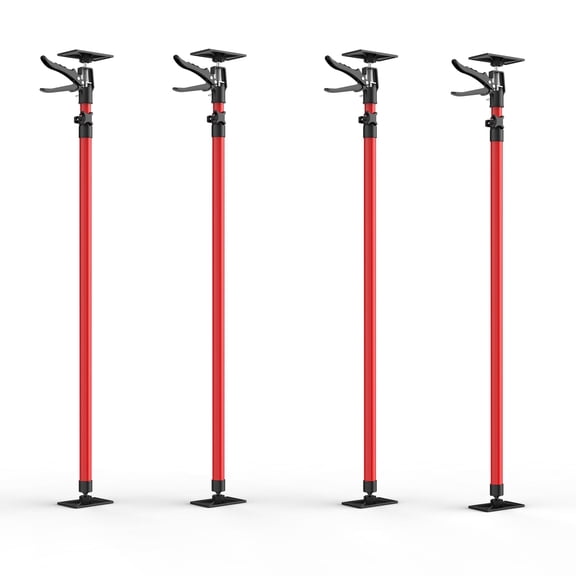4Pack 45.27''-114'' Adjustable Telescopic Support Rods Tools, Home Improvement Tool, Supports Up to 176 LBS, Non-Slip Design for Cabinets, Drywall, Stairs & Patios.
