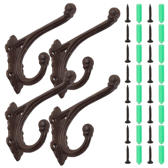 4Pack 5.1 Inch Decorative Shelf Brackets with Screws Heavy Duty Wall Brackets Metal Shelf Brackets Shelf Mounting Brackets Wall4sets