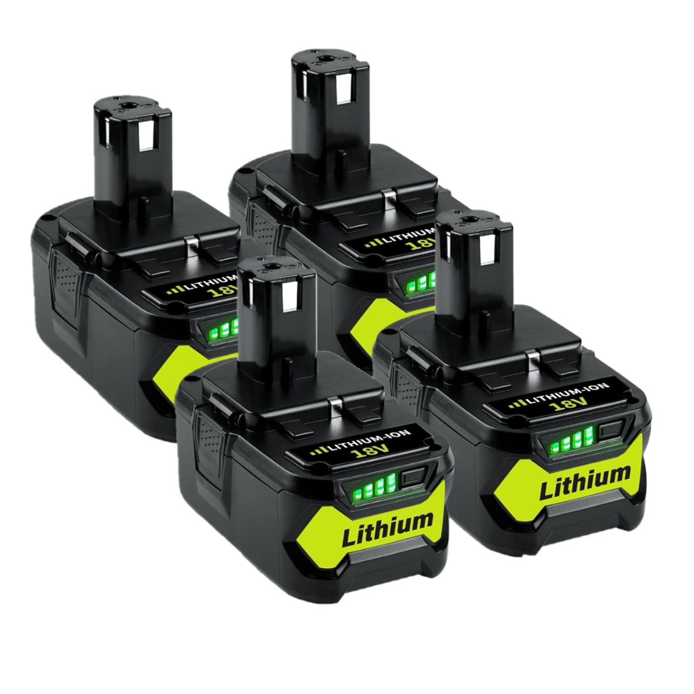 4Pack 8.0Ah 18V Replacement Battery for Ryobi 18V Lithium Battery P102 P103 P105 P107 P108 P109 Ryobi ONE+ Cordless Tool