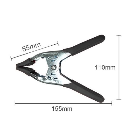 4Pack 6Inch Spring Clamp Large Super Heavy Duty Spring A-Shaped Metal Clamps Black / Silver Galvanized Large Muslin Clamps Tool Smile Home