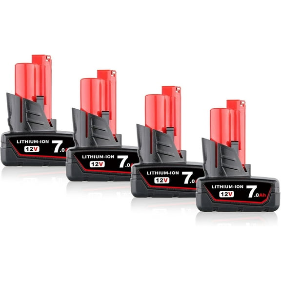 4Pack 7.0Ah 12  Replacement for  M-12 Battery Compatible with  12V Battery Chargers and Tools