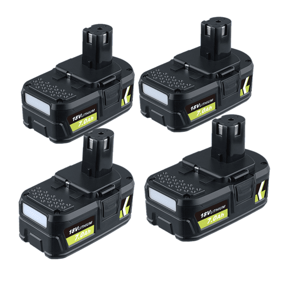 4Pack 7000mAh P108 Lithium Replacement for Ryobi 18v Battery Compatible with Ryobi P102 P103 P104 P105 P107 P109 Cordless Power Tools