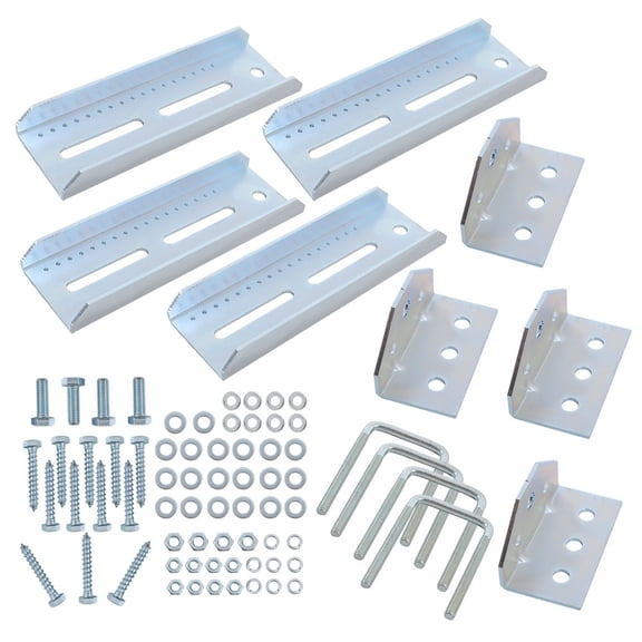 4Pack 8" Galvanized Swivel Top Bunk Bracket Kit w/Hardware For 3x3 Boat Trailer