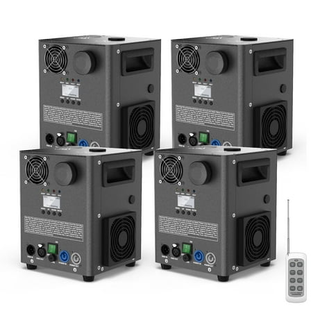 4Pack 800W Cold Spark Machine Spraying Electronic Flower Effect Machine w/ Remote Control DMX512 for Wedding Musical (Black)