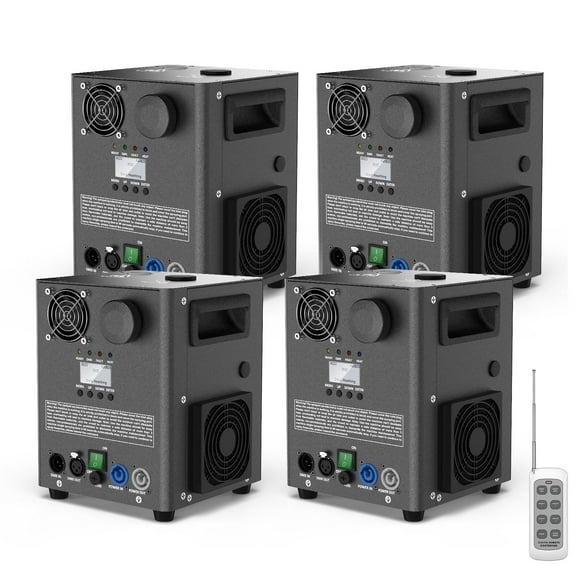 4Pack 800W Cold Spark Machine Spraying Electronic Flower Effect Machine w/ Remote Control DMX512 for Wedding Musical (Black)