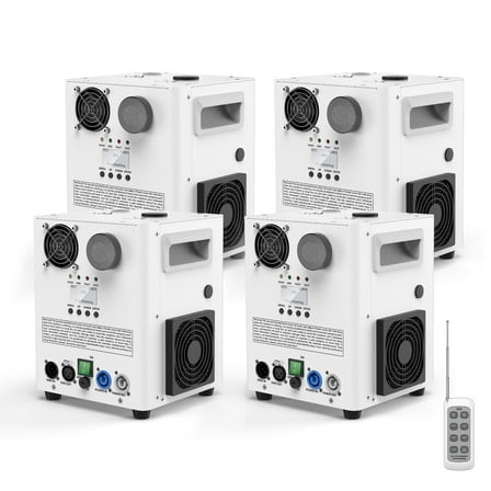 4Pack 800W Cold Spark Machine Spraying Electronic Flower Effect Machine w/ Remote Control DMX512 for Wedding Musical (White)