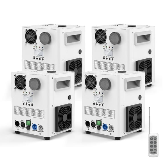 4Pack 800W Cold Spark Machine Spraying Electronic Flower Effect Machine w/ Remote Control DMX512 for Wedding Musical (White)