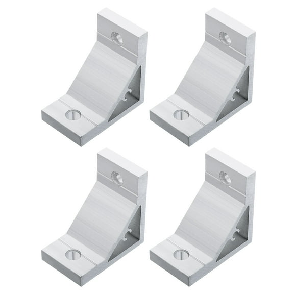 4Pack 90 Degree Angle Aluminum Profile Corner Brackets Joint Connectors for 4040 Series (Silver Tone)