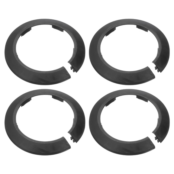 4Pack 90mm Flange Pipe Cover Decoration, PP Plastic Radiator Escutcheon, Black