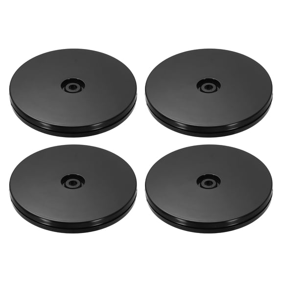 4Pack Acrylic Lazy Susan Turntable, 5" Spinner Lazy Susan Turntable Organizer, Acrylic Ball Bearing Rotating Tray for Pantry Spice Rack Decorating, Black
