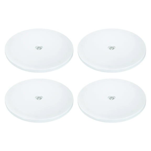 4Pack Acrylic Lazy Susan Turntable, 8" Spinner Lazy Susan Turntable Organizer, Acrylic Ball Bearing Rotating Tray for Pantry Spice Rack Decorating, White