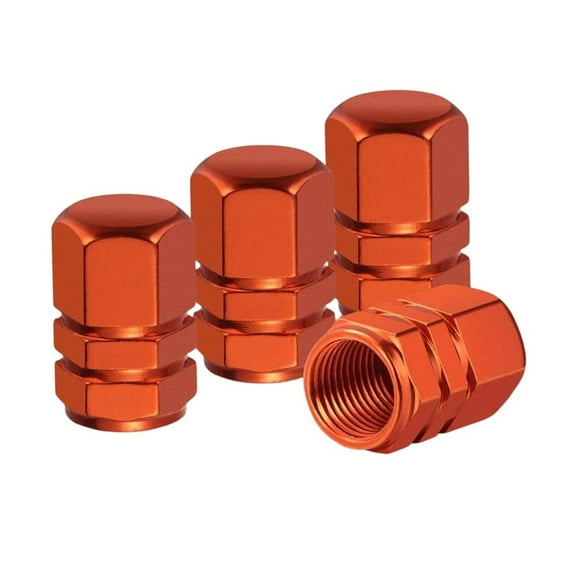 4Pack Aluminum Valve Stem Caps, Rust - Free Metal Screw Caps For Car/Truck, Universal Fit For Vehicles Bicycles Motorcycles Golf Carts With Rubber Lining Inside