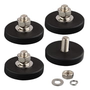 MUTUACTOR 4Pack Anti-Scratch Neodymium Magnet with Rubber Coated and M6 Male Thread,Super Strong Magnetic Mounting for Lighting,Camera,Tools and equipement