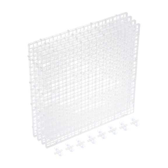 4Pack Aquarium Fish Tank Divider, 12x12 Inch Egg Crate with Suction Cups, Clear