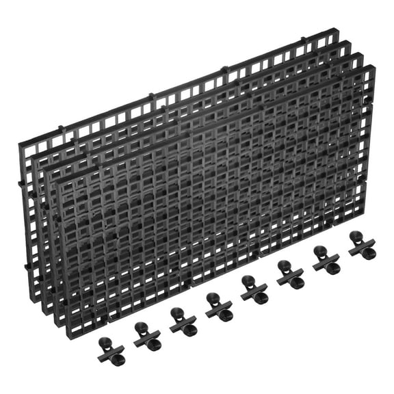 4Pack Aquarium Fish Tank Divider, 12x6 Inch Egg Crate with Suction Cups, Black