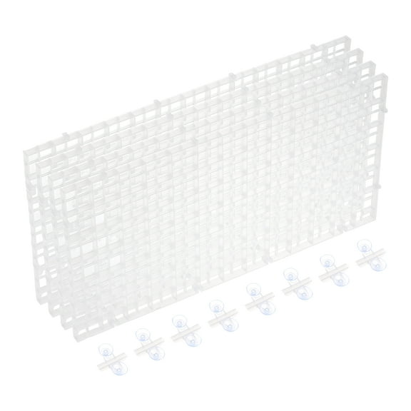 4Pack Aquarium Fish Tank Divider, 12x6 Inch Egg Crate with Suction Cups, Clear