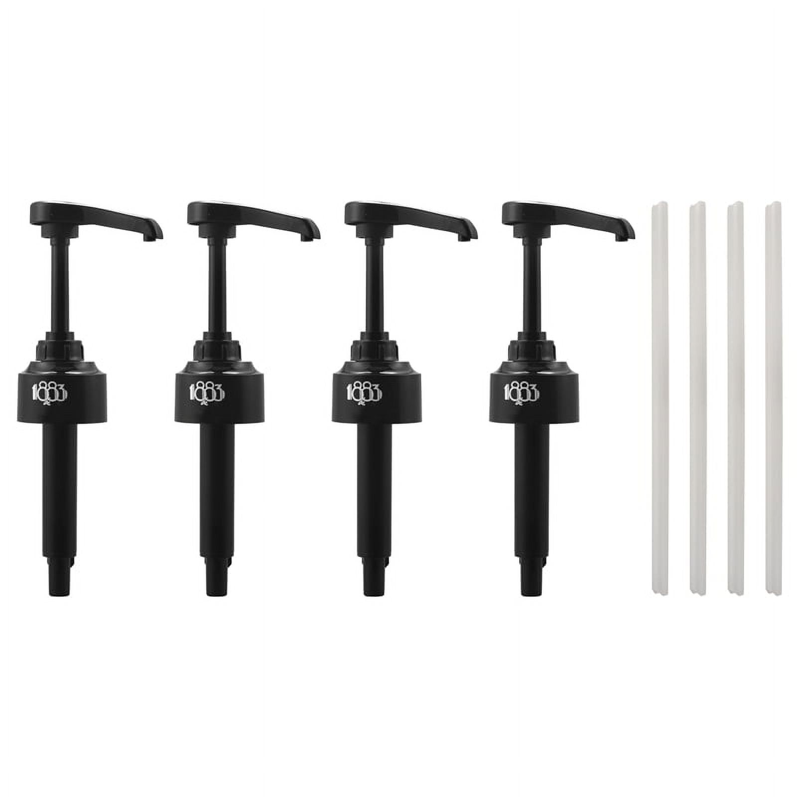 4Pack Black 8Ml Syrup Pumps Dispenser Pump Great for Coffee Syrups Snow