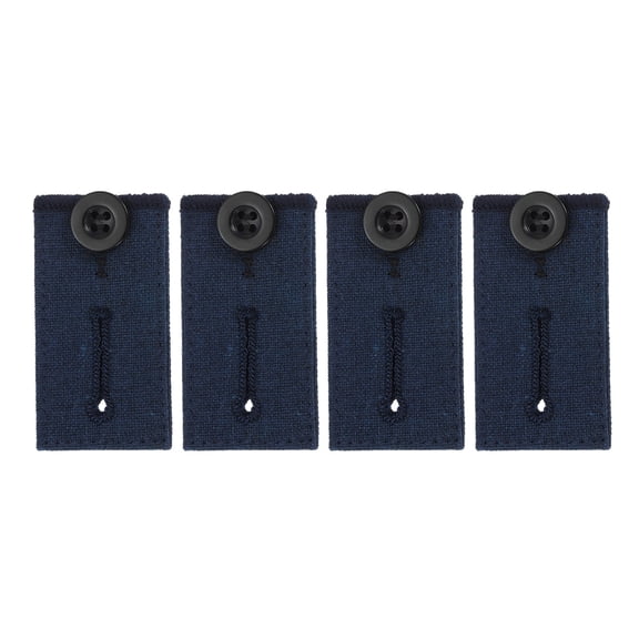 4Pack Button Extenders for Pants, Waist Extenders (Navy Blue, 2.6x1.4inch)