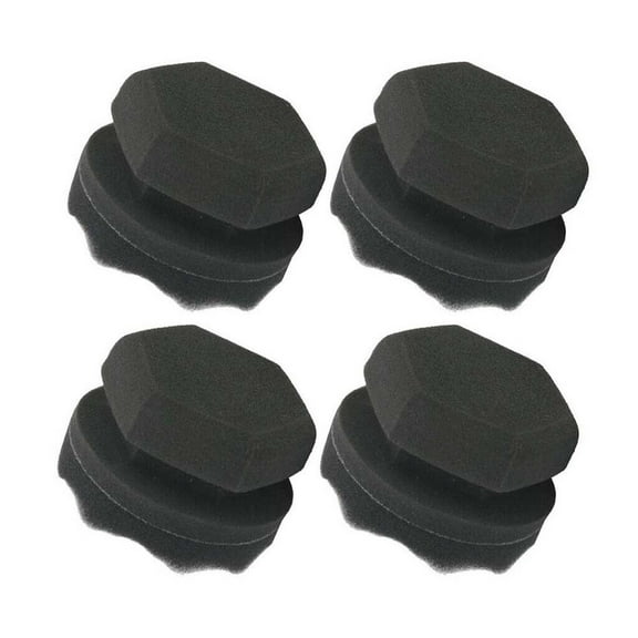 4Pack Car Tyre Brush Tire Dressing Applicator Hex Grip Soft Sponge Waxing Sponge