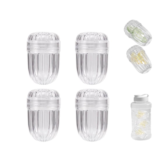 4Pack Clear Tea Infuser Ball,2.5x1.7In Tea infuser for Wide Mouth Bottles,QZS Shatterproof Tea Strainer Filters for Beverages,Water,Juice