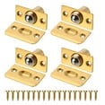 thumbnail image 1 of 4Pack Closet Door Ball Catch Hardware Adjustable with Strike Plate Catch, Gold, 1 of 5