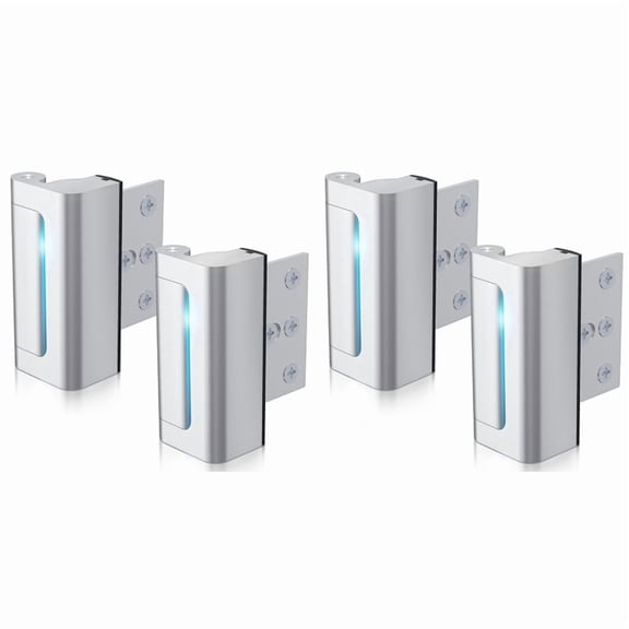 4Pack Door Reinforcement Lock,Aluminium Alloy U Door Reinforcement Lock 3Inch Security Door Lock Home Proof Door Stopper
