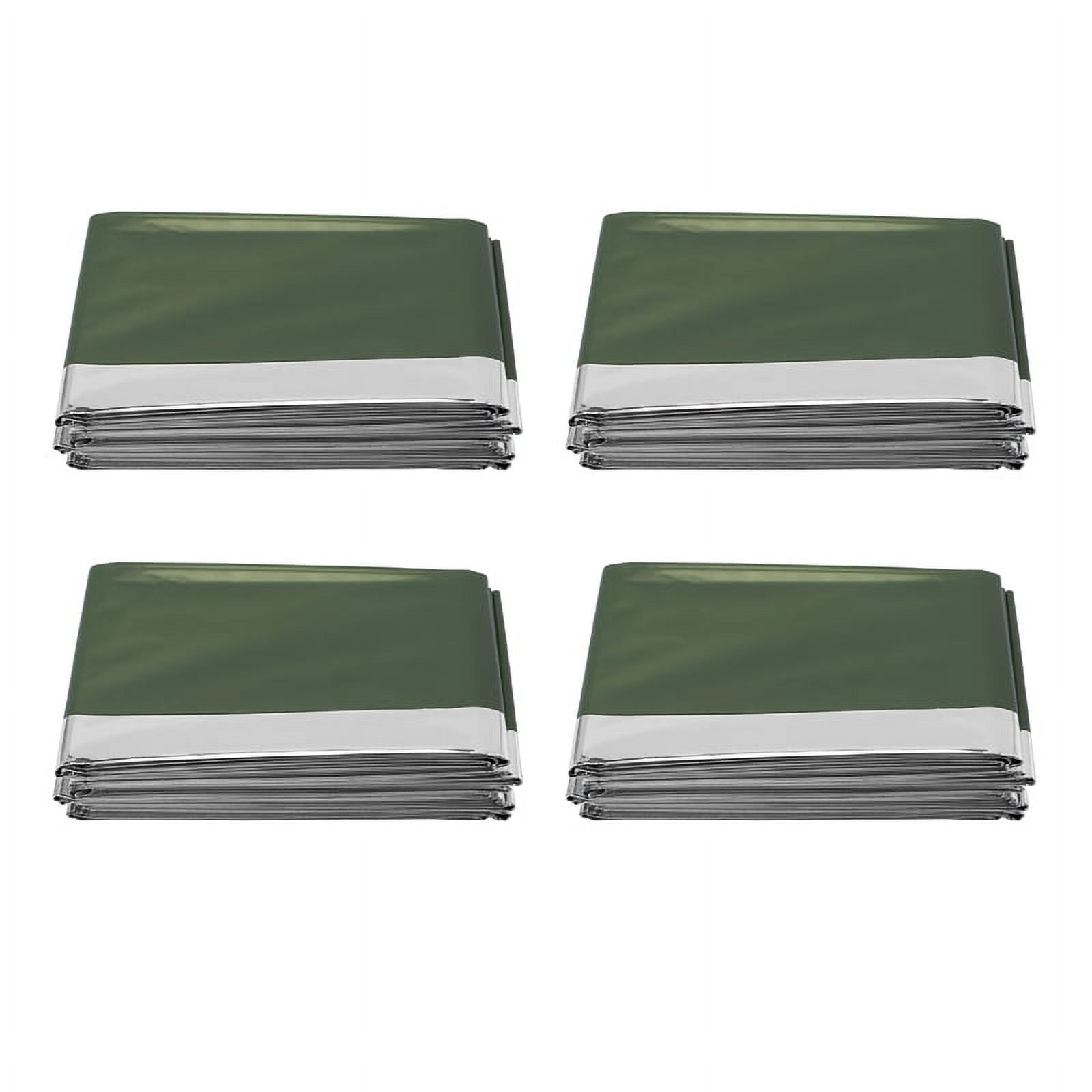 4Pack Emergency Blanket Ultra Light Reusable Emergency Mylar Thermal