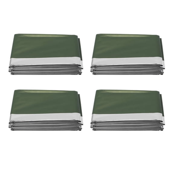 4Pack Emergency Mylar Thermal Blanket for Outdoors Camping Hiking