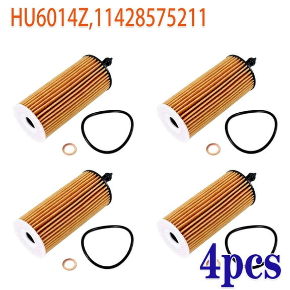 4Pack Engine Oil Filter HU6014 Z For BMW F22 F23 F30 F31 F34 F32 F33 F36 G30 G12