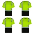 thumbnail image 1 of 4Pack Everyday ANSI Class 2 with Contrast with Short Sleeve UPF-50+ T-Shirt (LIME), 1 of 1