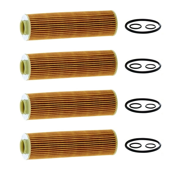 4Pack Fits For Mercedes-Benz C250 SLK250 1.8L Engine Oil Filter Kit A2711800509