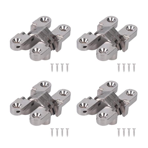 4Pack Folding Screen Hinge Stainless Steel Concealed Hinge for Kitchen Bathroom