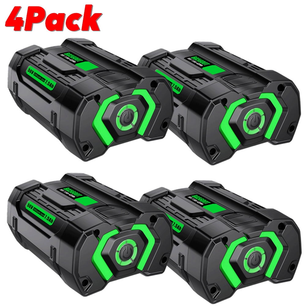 4Pack For Ego Power+ Ba2800t Ba5600t 56V 7.5 AH Battery w/ Fuel Gauge 56 Volt Power+
