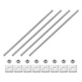thumbnail image 1 of 4Pack Fully Threaded Rod, M4 x 180mm 304 Stainless Steel with Nuts Washers, 1 of 6