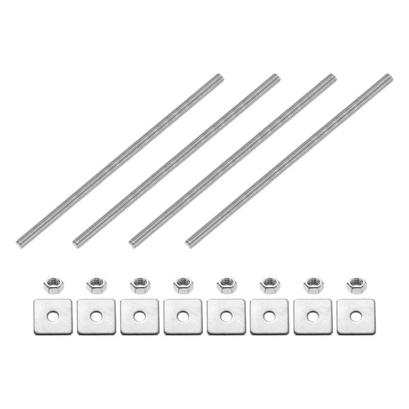 4Pack Fully Threaded Rod, M5 x 150mm 304 Stainless Steel with Nuts Washers