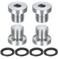 thumbnail image 1 of 4 Pack G1/4x19 Inner Hex Head Pipe Fitting Plug, Universal Carbon Steel Thread Socket Plug with Black O-Ring for Terminate Pipe Ends or Replacement Drains, 1 of 6