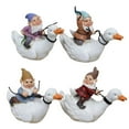 thumbnail image 1 of 4Pack Garden Decoration Resin Gnome Riding Duck Ornament Outdoor Sculpture Creative Miniature Pond Ornament, 1 of 10