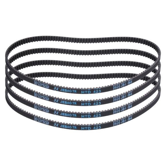 4Pack HTD-3M Rubber Timing Belt 141 Teeth, 423mm Pitch Length x 6mm Width x 2.4mm Height, Closed Loop Pulley Timing Belt